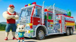 Kitten&rsquo;s Plastic bottles Fire Truck Was Mocked &mdash; The Ending Is Unreal | Ai Cat Story