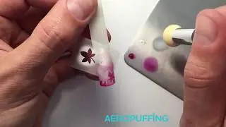 Aeropuffing Nail Art Tutorial: Autumn Leaves