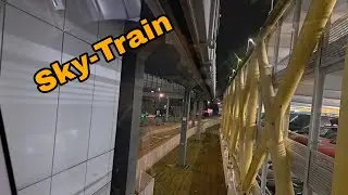 Sky Train Düsseldorf - POV - OnRide -  Night Ride
