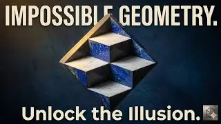 Impossible 3D Diamond Illusion! 🟦⬛ (Oddly Satisfying)