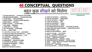 40 Conceptual Questions |  English Grammar | Raghvendra Pal