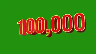 100,000 Number 3d Green screen free, 3d numbers