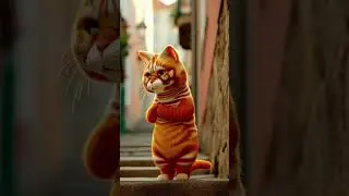 My Cute Cat in Lisbon &mdash; I Need a Break. #3danimation #cutecat