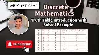 Truth table | Conjunction,Disjunction & Negation |Discrete Mathematics by Pro Academy