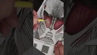 Coloring the Colossal Titan on my Manga 😱 #anime #art #drawing