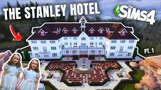 HAUNTED STANLEY HOTEL FROM THE SHINING PT. 1 | SIMS 4 HALLOWEEN SPEED BUILD NO CC | GRIMSIMMER