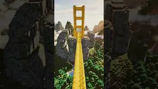 Golden Bridge magic in Minecraft 🌉✨#Minecraft #GoldenBridge #Vietnam#shorts