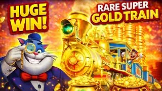 ⭐ CRAZY Mega Gold Train Triggered! ⭐ Railroad Riches Super Bonus!