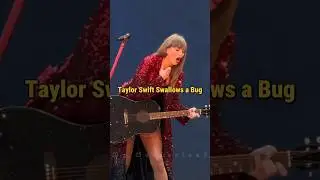 Taylor Swift Swallows a Bug Onstage, Proof She Doesn't Lip-Sync! #taylorswift #shorts