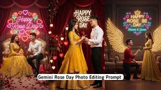Google Gemini Rose Day AI Photo Editing | Happy Rose Gemini Photo Editing Prompt