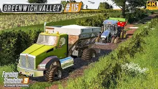 Weeds Control. Spreading Lime & Fertilizer. Hauling Silage Bales⭐Greenwich Valley #115⭐FS19TimeLapse