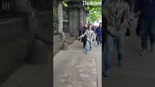Keanu Reeves Walking To A Movie Set In Germany🎞️#keanureeves