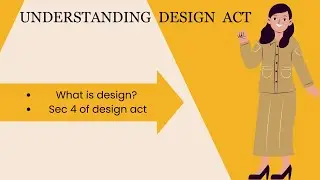 Class 1: Understanding Design Act, Sec 4 Of Design Act, 2000