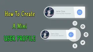 How To Create A User Profile Card Html Css Jquery | With Animated Social Icon