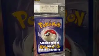 Fossil Dragonite Beckett grading reveal!? #pokemoncards #charizard #dragonite #fossil
