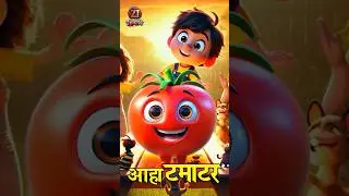 आहा टमाटर | Aaha Tamatar Bade Mazedar | Hindi Nursery Rhymes and Kids Song | #shorts #shortsvideo