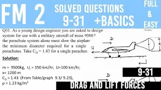 FM 2 | Q-31 |  Chapter 9 numericals solution | Drag forces and lift |   Easy Basics explained