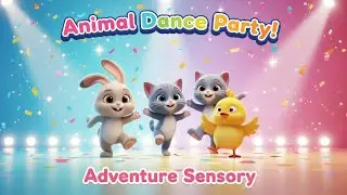 Cartoon Bunny & Chick Dance to Soft Music | Sensory for Babies