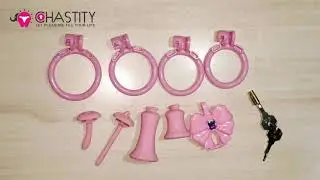 MChastity - Butterfly Bow Gem Shemale Chastity Cage