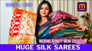 Silk Saree / Wedding wear & Party wear saree haul / Meesho Saree Haul / Under 1500
