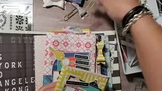 TRAVEL MINI ALBUM w/HERE & THERE CRATE PAPER