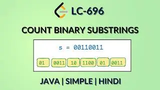 Count Binary Substrings |  Leetcode 696 | Java Hindi