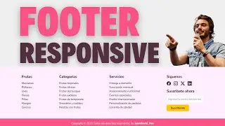 Cómo crear un footer responsive con HTML, CSS Flexbox y JavaScript