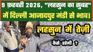 लहसुन ग्राहकी अब जोरदार बनी ? Azadpur Delhi Mandi Today 09-02-2026 को बने ऐसे Garlic Price DMT TV
