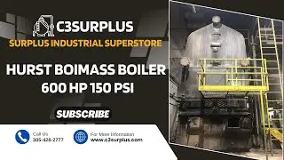 Used 600 HP Hurst Biomass Boiler 150 PSI 2000 Model HYB3948-150-12