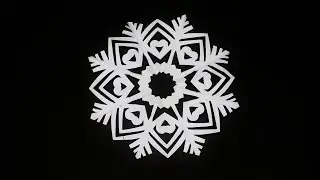 How to Make an Easy Paper Cutting Snowflake | Christmas Mandala Paper Art | Window Decoration