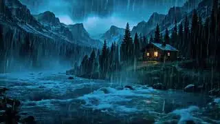 Realistic Rain and Thunder Sounds | Peaceful Night Storm Ambience 4K 