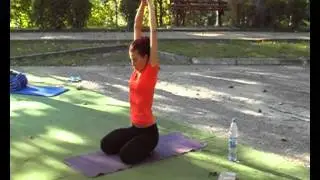 Катя Степанова, Янтра йога, 1-е занятие 06.09.11, Yoga Open Air