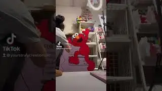 Elmo tall cutout. Come watch this quick short video. #elmodecorations #sesamestreet #foam #prop