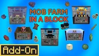 MOB FARM IN A BLOCK ADDON is PERFECT for Underground Survival Players