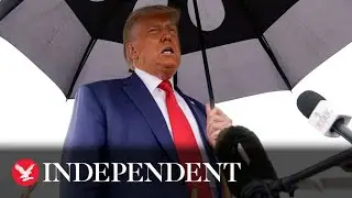 Watch Trump's reaction after leaving DC court after arrest