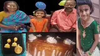 5th Birthday celebration/Homemade bday cake/cake cutting/Gift/semiya payasam