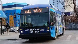 NYCT Bus: 2021 Novabus LFS HEV #9795 on the Bx11 along 170th Street and 181st Street