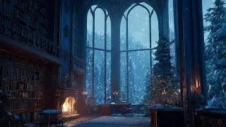 Gentle Snowfall & Warm Firelight ❄️🔥 Winter Sounds for Calm Focus and Rest
