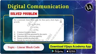 Solved Problem - 3 | Linear Block Code  | Digital Communication |