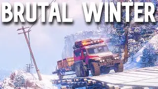 HARDCORE WINTER SURVIVAL - A Brutal Open-World Adventure to Unlock New Trucks | SnowRunner!