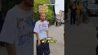 Justin Bieber takes a photo with photographer @amirmeetsny in New York City #justinbieber