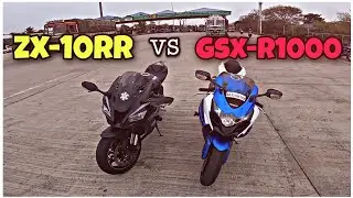 ZX10RR vs GSXR1000 | ROLL RACES | DV vs 10R_ONSTEROIDS | DRAG RACE