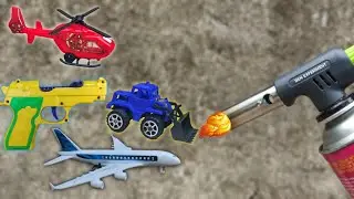 EXPERIMENT : GAS TORCH VS HELICOPTER IRON MAN,GUNS,EXCAVATOR & AIRPLANE PART 24