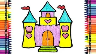 Coloring a Castle | Castle Coloring Book Page
