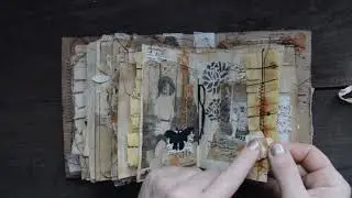 Vintage grungy junk journal 