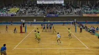 2017年IH バレーボール 男子  鎮西 vs 高川学園 予選 1