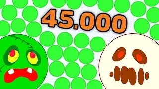 AGAR.IO 45.000 MASS HARDCORE GAMEPLAY - PLAYING AGARIO WITH BROTHER