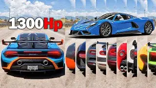 1300Hp Lamborghini Huracan STO Vs The World's - Forza Horizon 5 | A MILE DRAG RACE BATTLE
