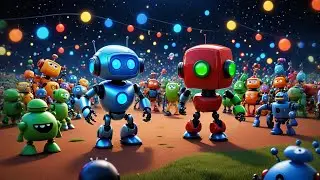 Three Robot Friends Blink and Beep | Robot Song for Kids | Preschool Counting & Tech-Themed Rhyme