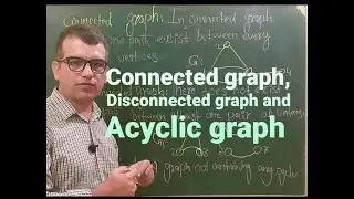 Graph theory: Video 020. Connected graph, disconnected graph and acyclic graph.